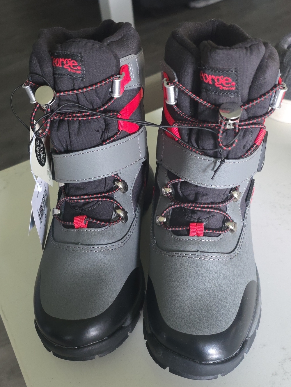 NWT George Boys Size 2 Winter Lined Boots